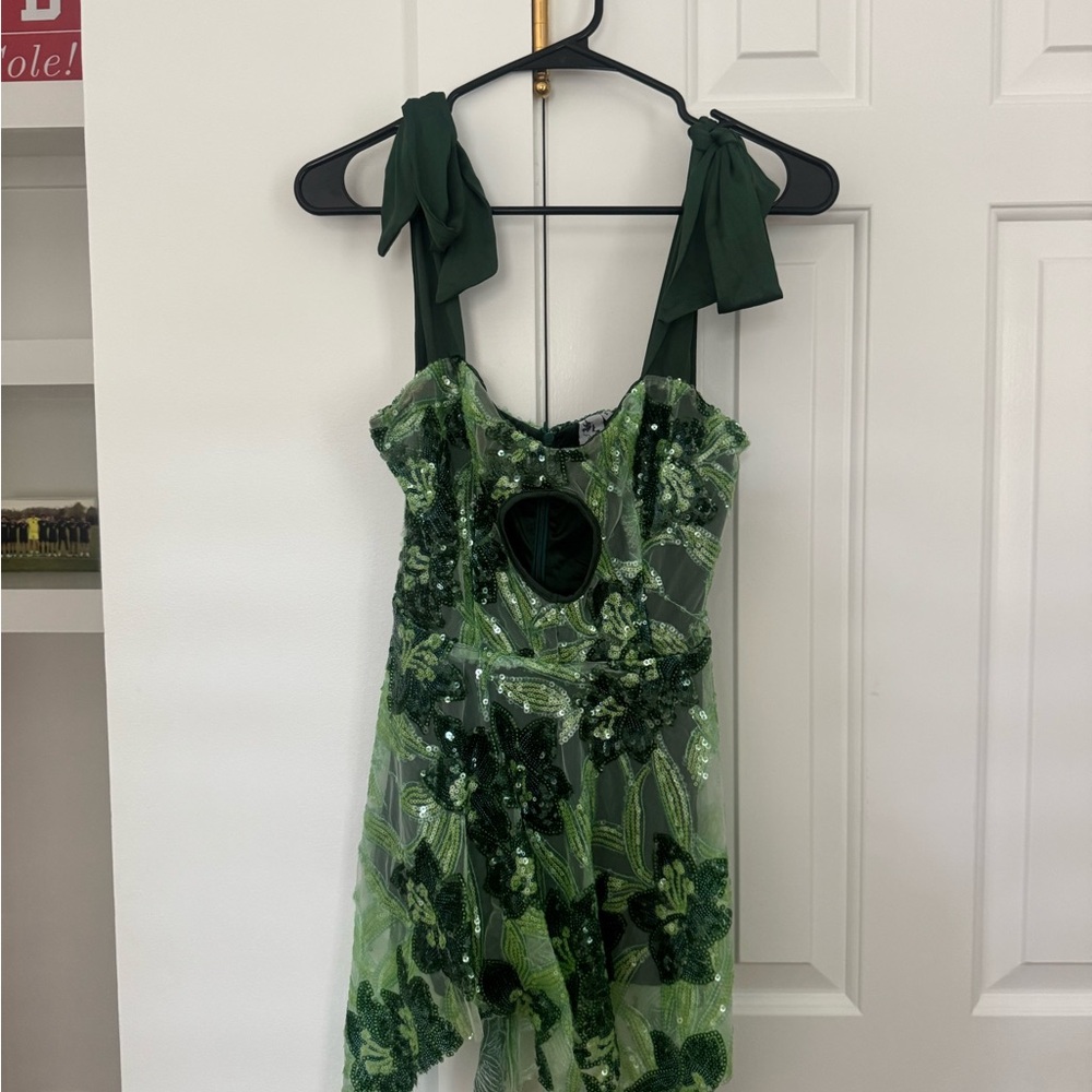 iHeartRaves Emerald Sequin Dress